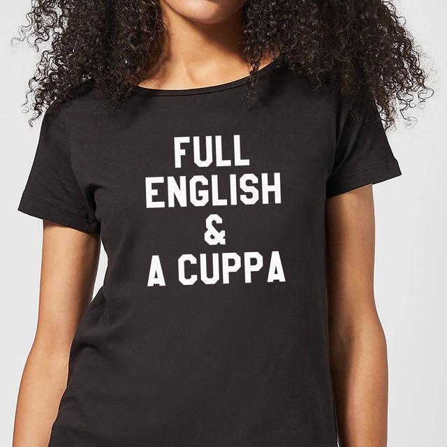 Camiseta "Full English & A Cuppa" - Mujer - Negro - 5XL - Negro on Productcaster.