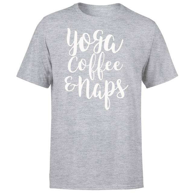 Yoga Coffee and Naps T-Shirt - Grey - XS - Grau on Productcaster.