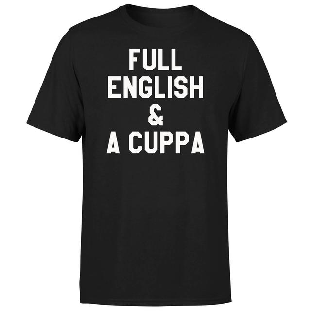 Full English and a Cuppa T-Shirt - Black - M - Schwarz on Productcaster.