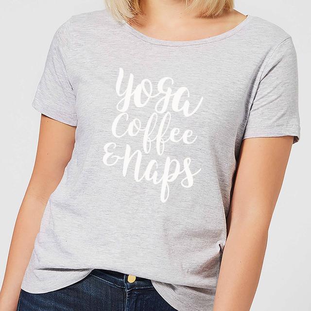 Yoga Coffee and Naps Women's T-Shirt - Grey - M - Grau on Productcaster.