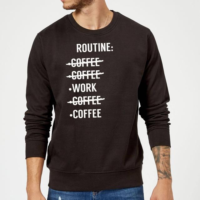 Coffee Routine Sweatshirt - Black - S - Schwarz on Productcaster.