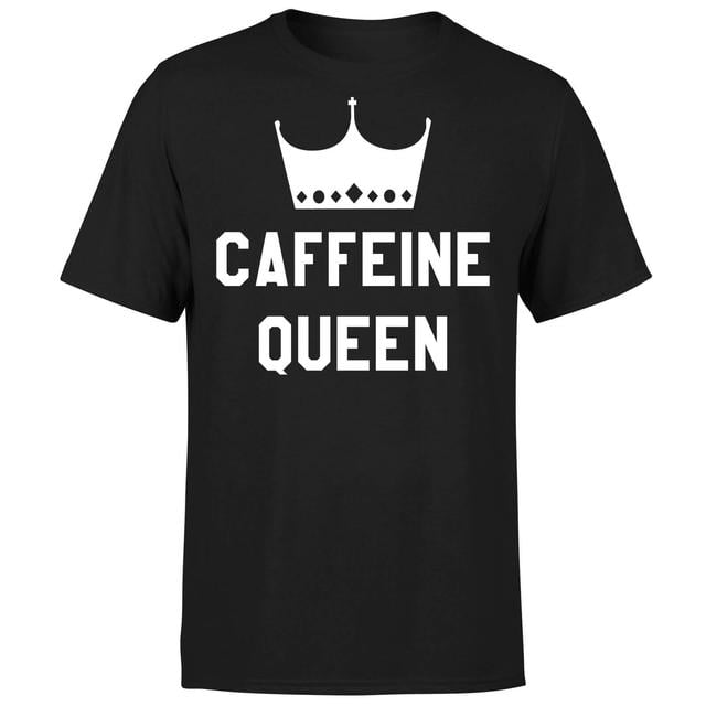 Caffeine Queen T-Shirt - Black - M - Black on Productcaster.