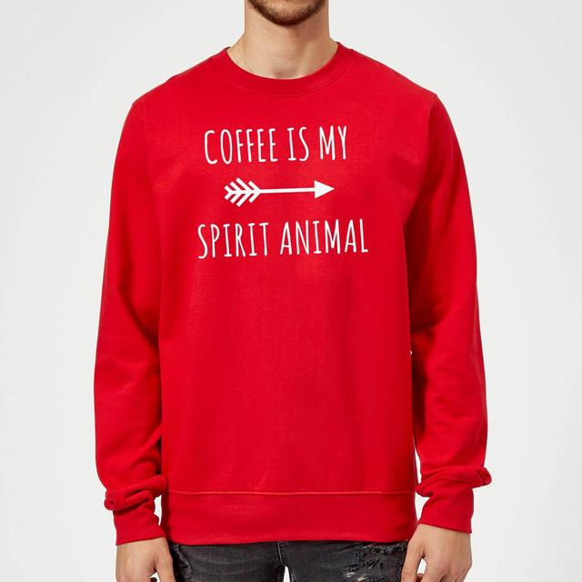 Coffee is my Spirit Animal Sweatshirt - Red - XL - Rot on Productcaster.