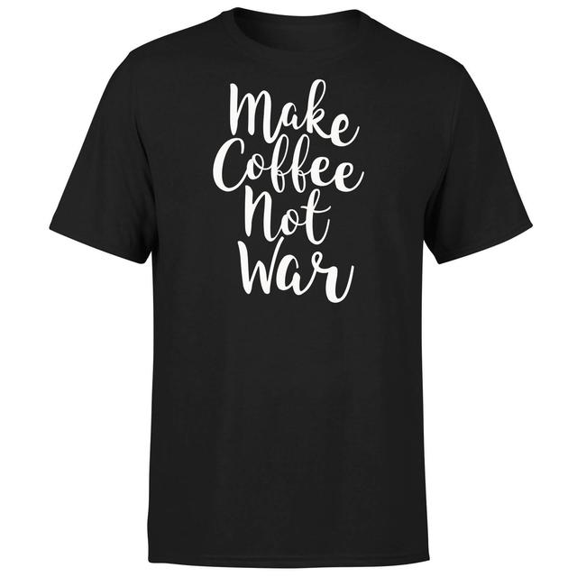 Make Coffee Not War T-Shirt - Black - M - Schwarz on Productcaster.