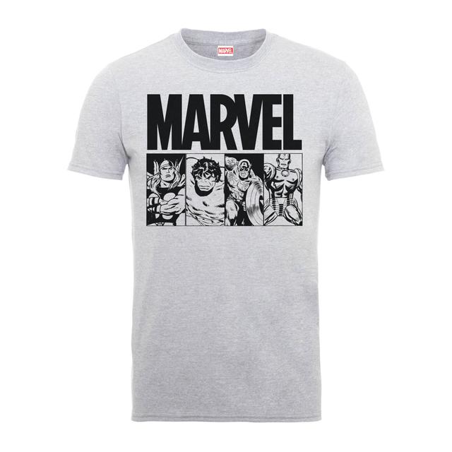 Marvel Comics Action Tiles Männer T-Shirt - Grau - M on Productcaster.