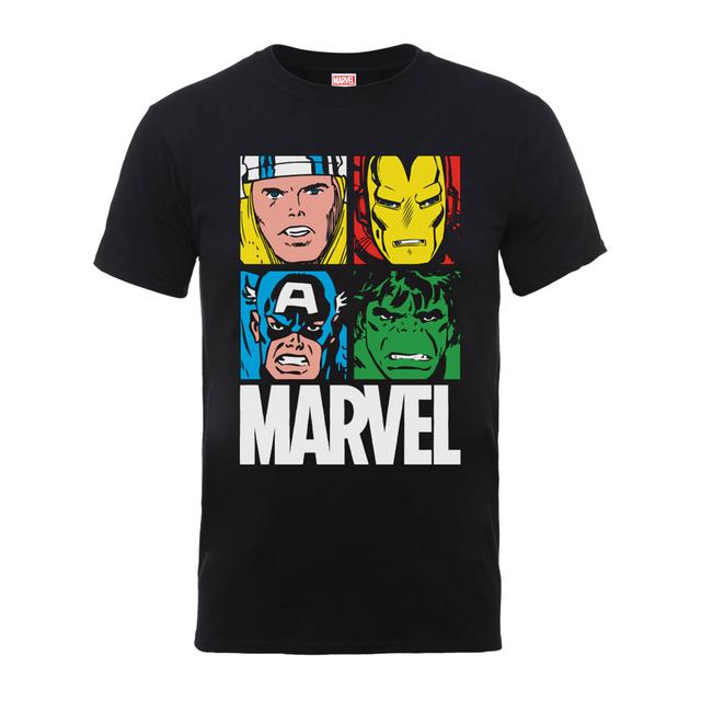 Camiseta Marvel Comics "Azulejos Multicolor" - Hombre - Negro - M on Productcaster.