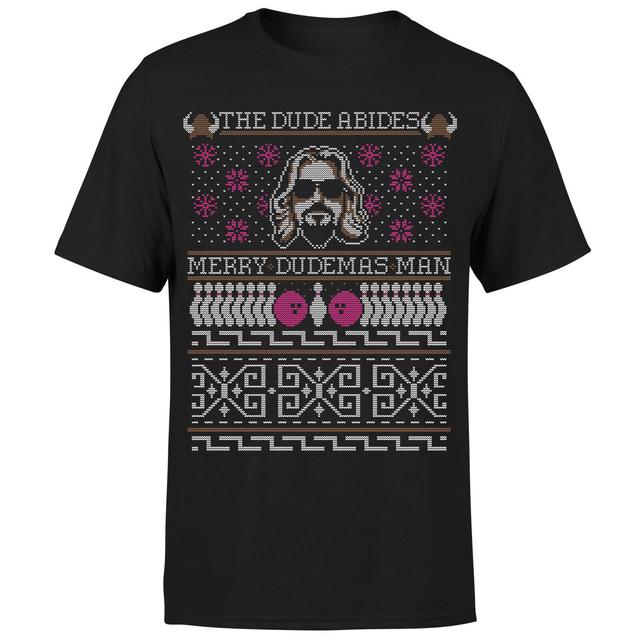 Camiseta Navidad The Dude Abides "Merry Dudemas Man" - Hombre - Negro - M on Productcaster.