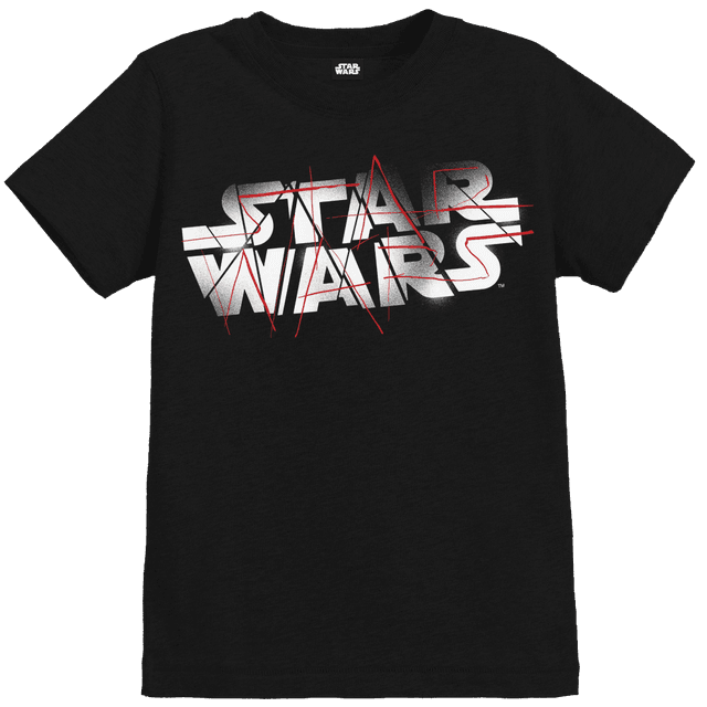 Star Wars: The Last Jedi Spray Kinder T-shirt - Zwart - 7 - 8 Years on Productcaster.