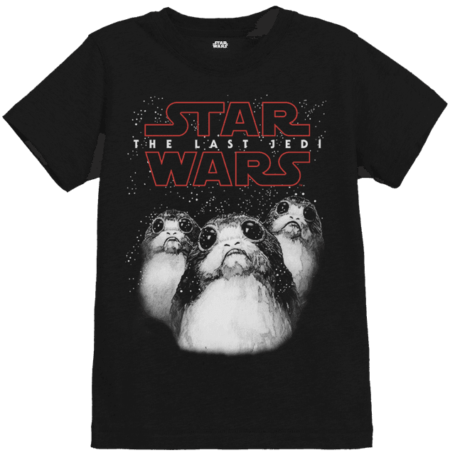 Camiseta Star Wars Los Últimos Jedi "Porgs" - Niño - Negro - 9 - 10 Years on Productcaster.