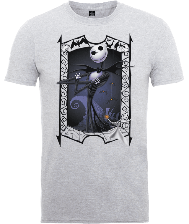 Camiseta Pesadilla antes de Navidad "Jack Pose y Zero" - Hombre - Gris - XXL on Productcaster.