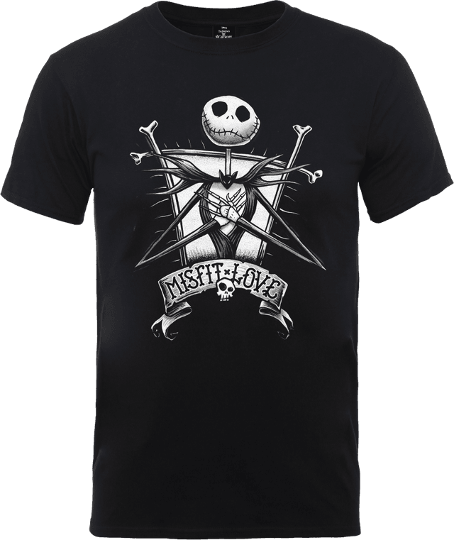 Camiseta Pesadilla antes de Navidad "Misfit Love" - Hombre - Negro - XS on Productcaster.