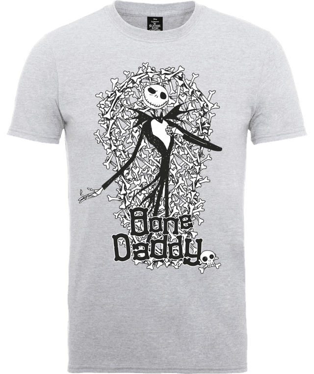 The Nightmare Before Christmas Jack Skellington Bone Daddy Grau T-Shirt - XL on Productcaster.