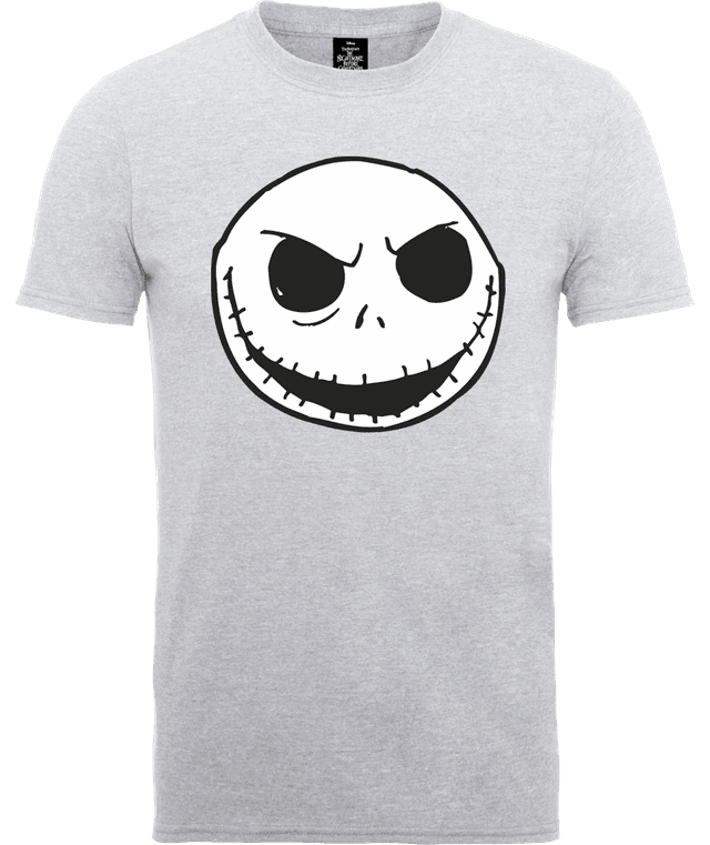 Camiseta Pesadilla antes de Navidad "Jack Cara" - Hombre - Gris - L on Productcaster.