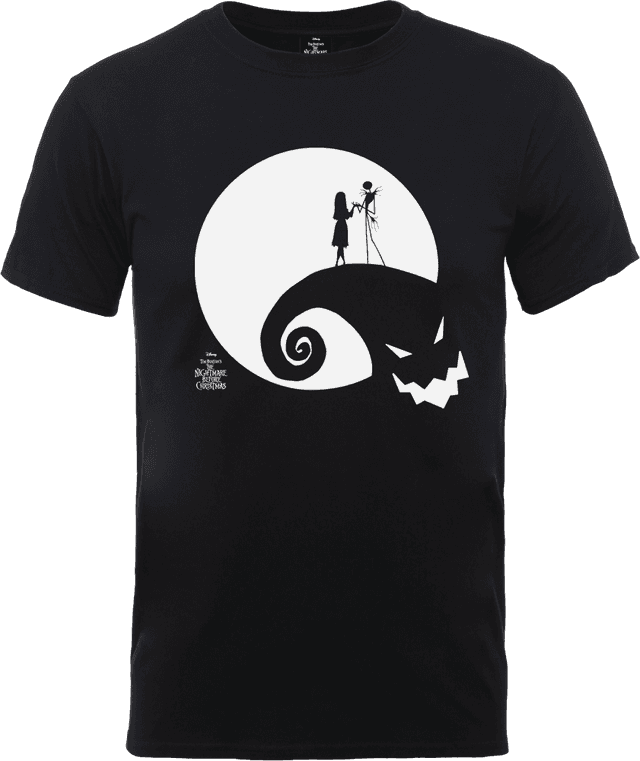 Camiseta Pesadilla antes de Navidad "Jack y Sally Luna" - Hombre - Negro - XL on Productcaster.