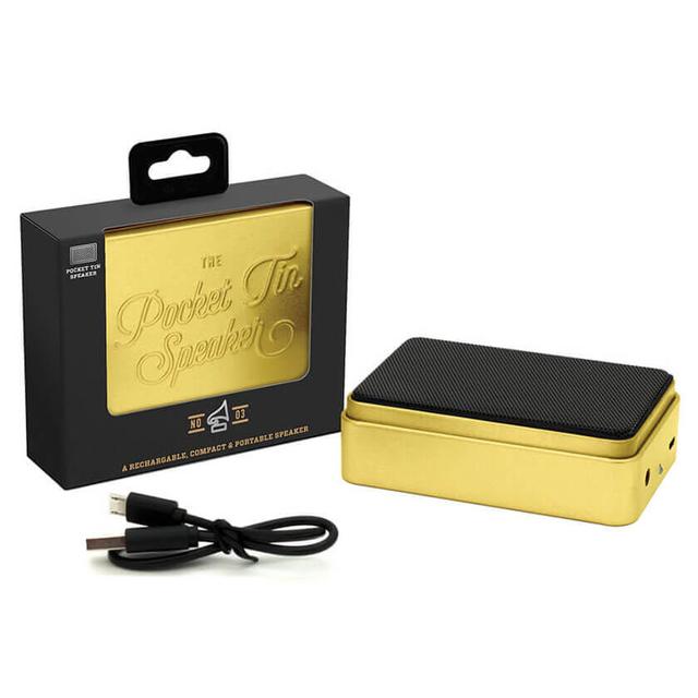 The Pocket Tin Speaker 2.0 - Gold on Productcaster.