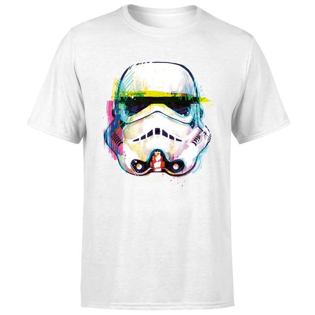 Star Wars Stormtrooper Paintbrush Art T-Shirt - Weiß - S on Productcaster.