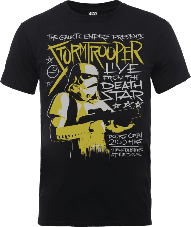 Star Wars Stormtrooper Rock Poster T-Shirt - Schwarz - S on Productcaster.