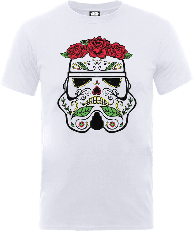 Star Wars Day Of The Dead Stormtrooper T-Shirt - Weiß - L on Productcaster.