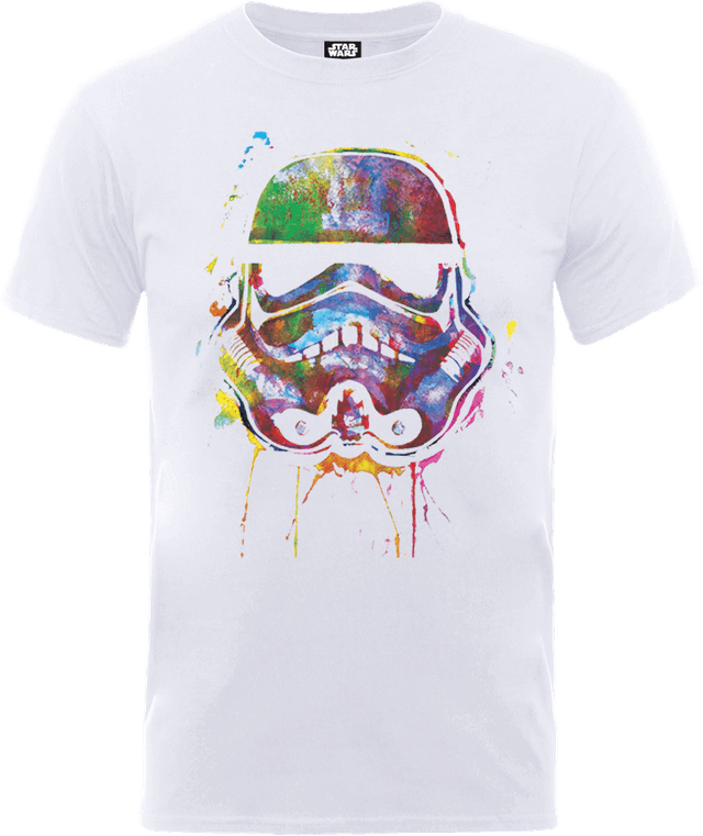 Star Wars Paint Splat Stormtrooper T-Shirt - Weiß - M on Productcaster.