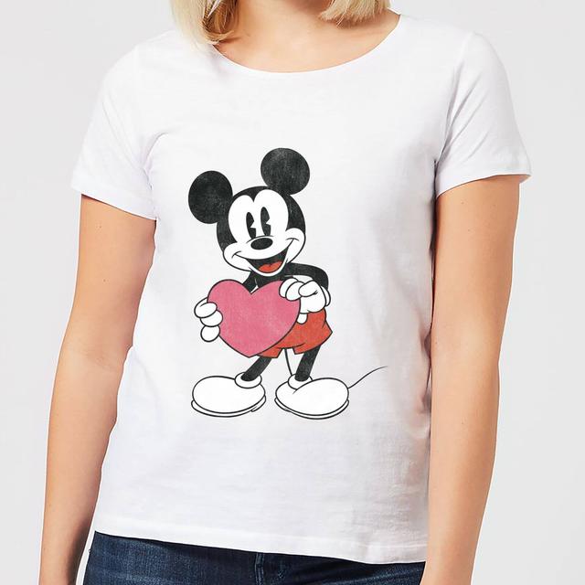 Camiseta Disney Mickey Mouse Regalo Corazón - Mujer - Blanco - L - Blanco on Productcaster.