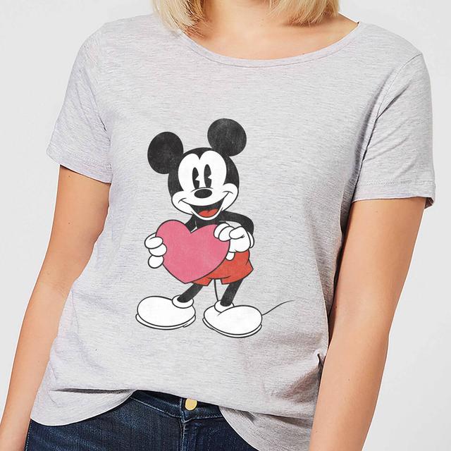 Camiseta Disney Mickey Mouse Regalo Corazón - Mujer - Gris - L on Productcaster.