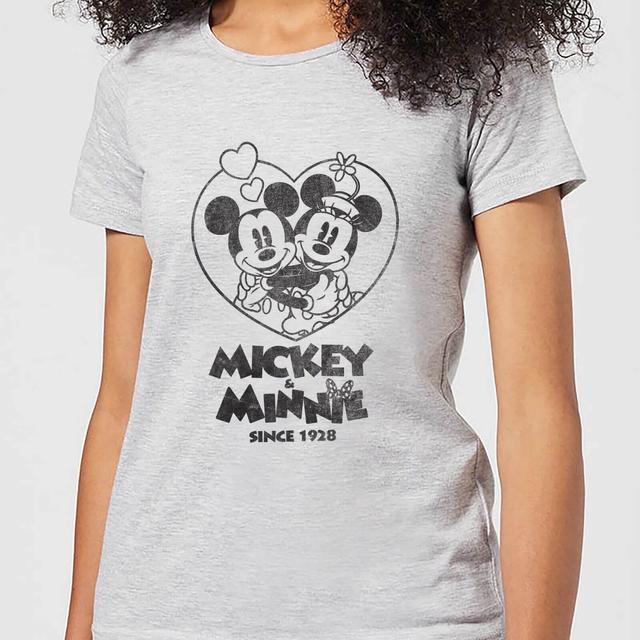 Camiseta Disney Mickey Mouse Mickey & Minnie Since 1928 - Mujer - Gris - 3XL on Productcaster.