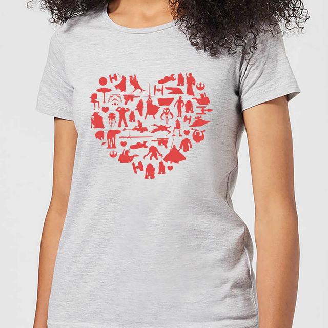 Camiseta Star Wars "Corazón" - Mujer - Gris - M on Productcaster.