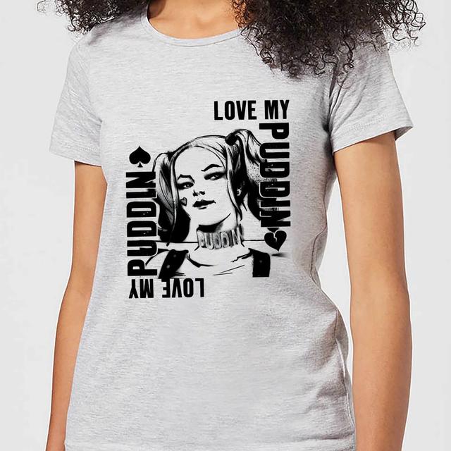 Camiseta DC Comics Escuadrón Suicida "Harley Love My Puddin" - Mujer - Gris - 4XL on Productcaster.