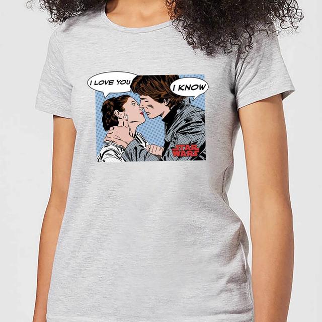 Camiseta Star Wars "Leia y Han Solo Love" - Mujer - Gris - XS on Productcaster.