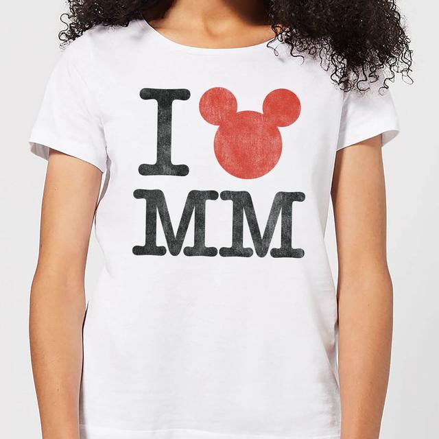 Camiseta Disney Mickey Mouse I Love MM - Mujer - Blanco - XXL - Blanco on Productcaster.