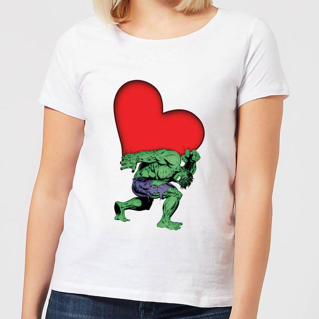 Marvel Comics Hulk Heart Frauen T-Shirt - Weiß - S - Weiß on Productcaster.