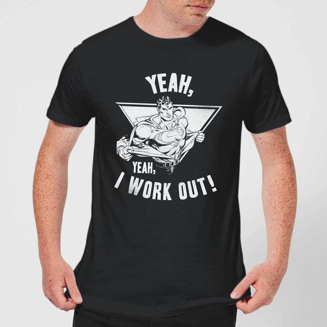 Camiseta DC Comics Superman "Yeah, I Work Out" - Hombre - Negro - 4XL - Negro on Productcaster.