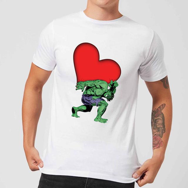 Marvel Comics Hulk Heart T-Shirt - Weiß - 5XL on Productcaster.