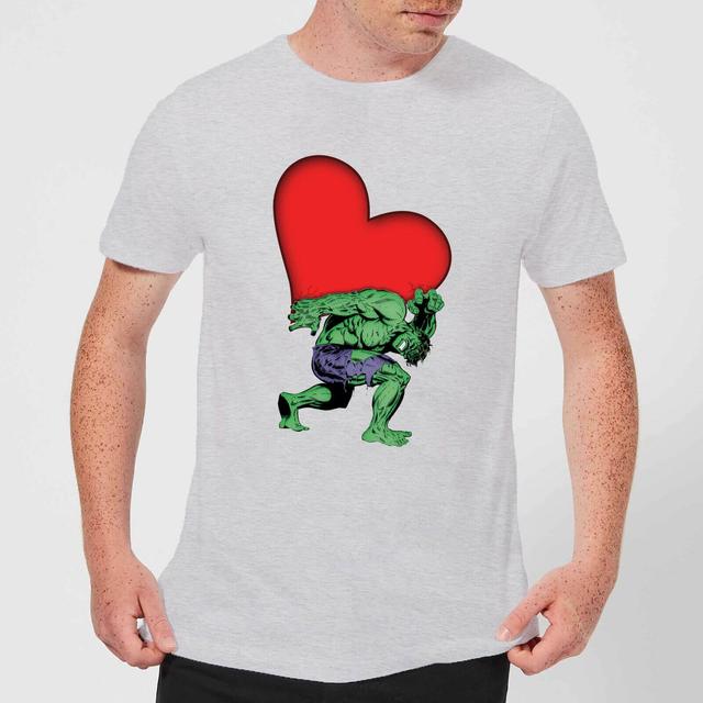 Marvel Comics Hulk Heart T-Shirt - Grau - M - Grau on Productcaster.