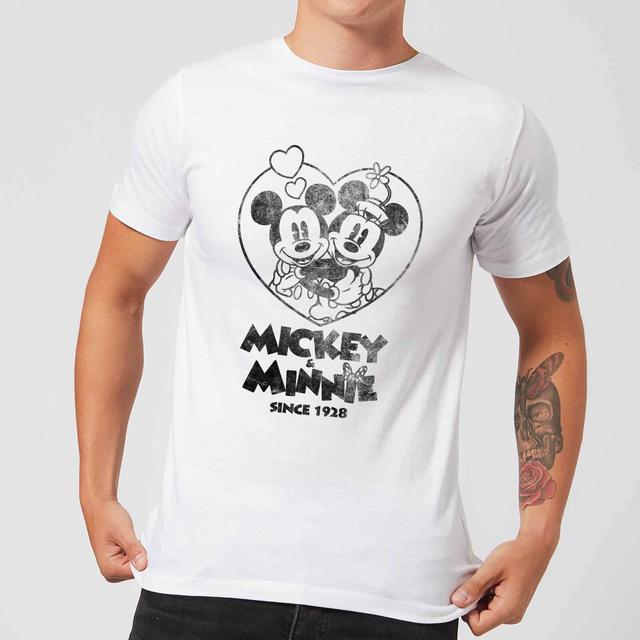 Camiseta Disney Mickey Mouse Mickey & Minnie Since 1928 - Hombre - Blanco - S - Blanco on Productcaster.