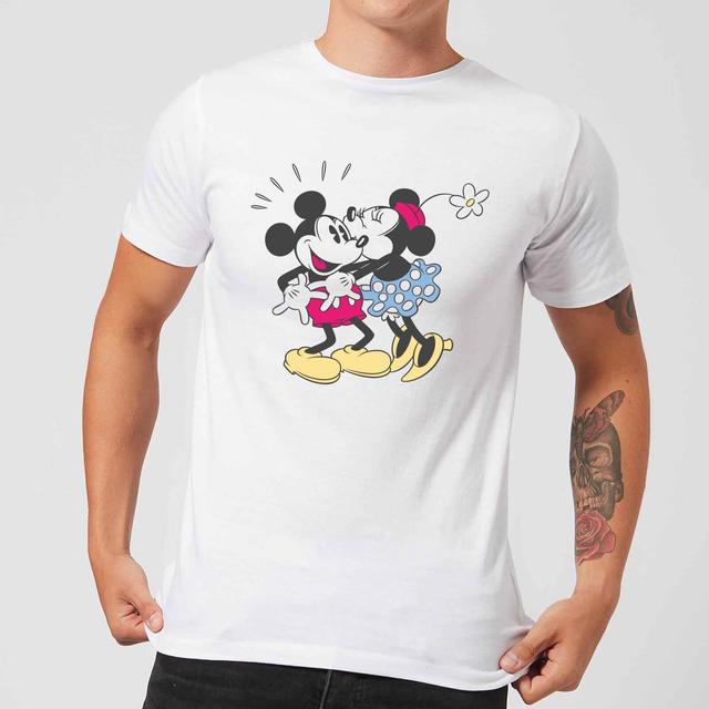 Disney Mickey Mouse Minnie Kiss T-Shirt - White - XL on Productcaster.