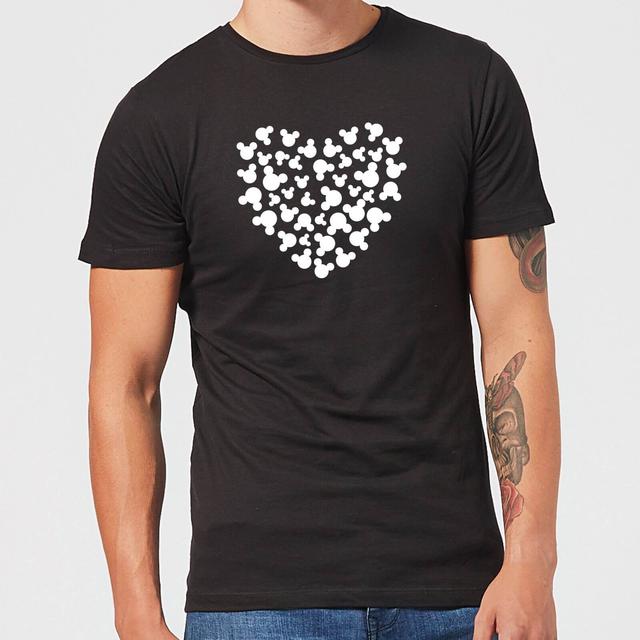 Camiseta Disney Mickey Mouse Corazón Blanco - Hombre - Negro - XL on Productcaster.