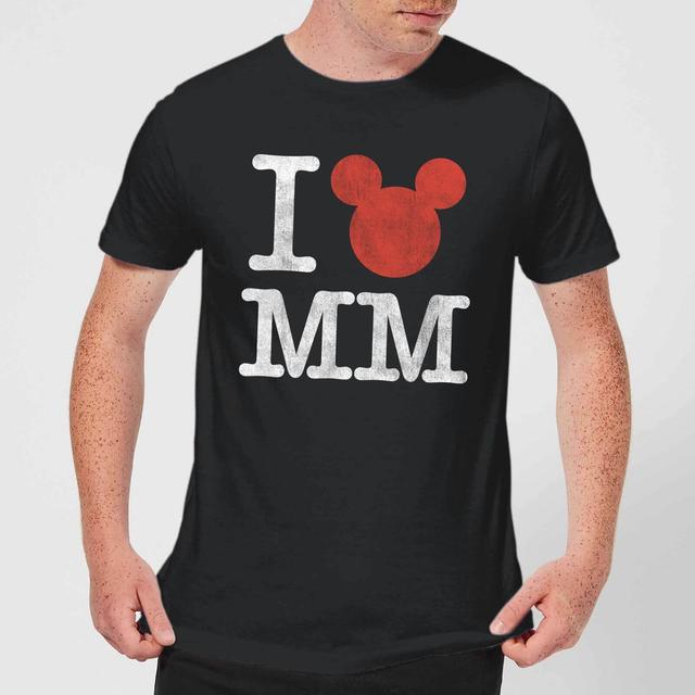 Camiseta Disney Mickey Mouse I Love MM - Hombre - Negro - M on Productcaster.