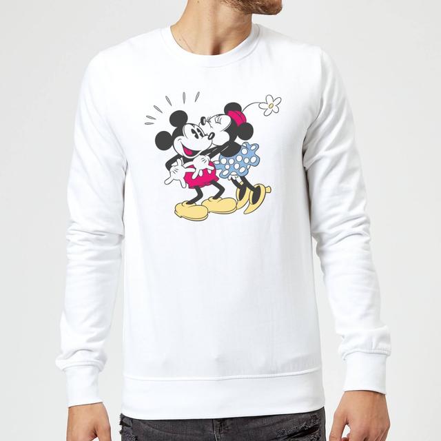 Disney Mickey Mouse Minnie Kiss Jumper - White - M on Productcaster.