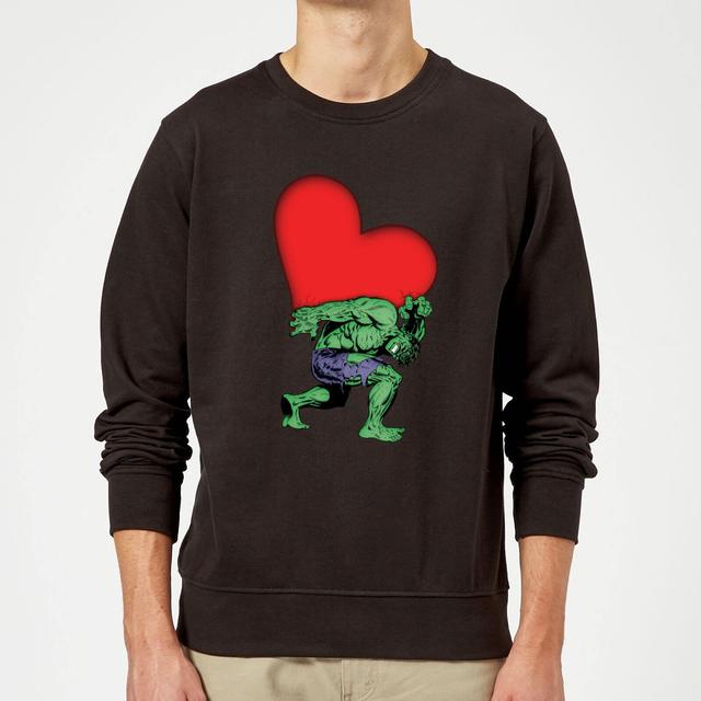 Marvel Comics Hulk Heart Pullover - Schwarz - L on Productcaster.