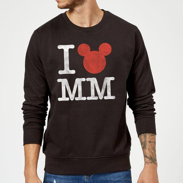 Disney Mickey Mouse I Heart MM Sweatshirt - Black - S - Black on Productcaster.