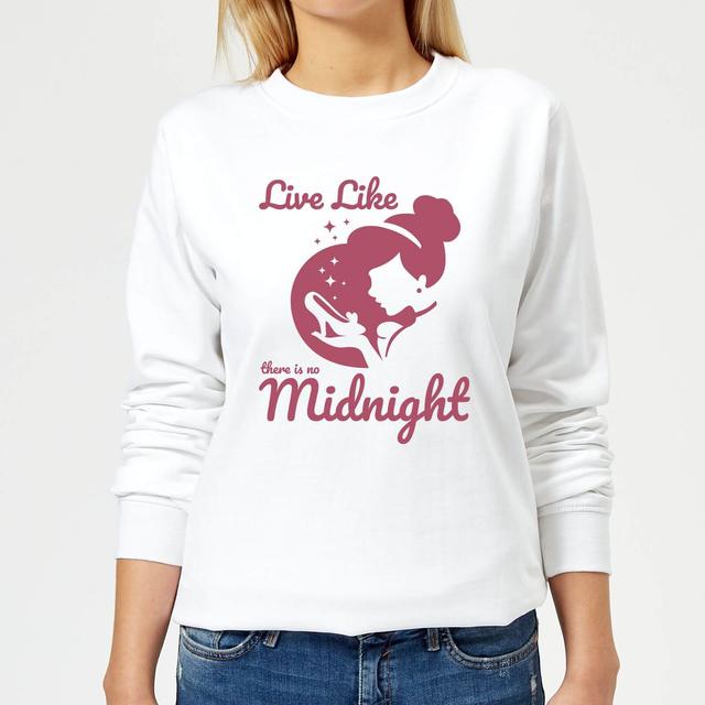 Sudadera Disney Cenicienta Live Like There Is No Midnight - Mujer - Blando - XXL - Blanco on Productcaster.