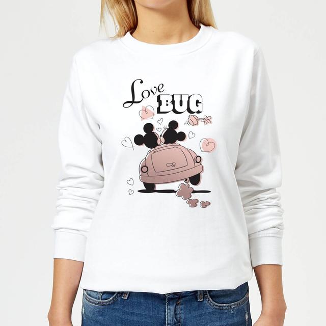 Disney Mickey Mouse Love Bug Frauen Pullover - Weiß - S on Productcaster.