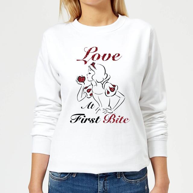 Sweat Femme Love At First Bite - Blanche - Neige (Princesse Disney) - Blanc - S on Productcaster.