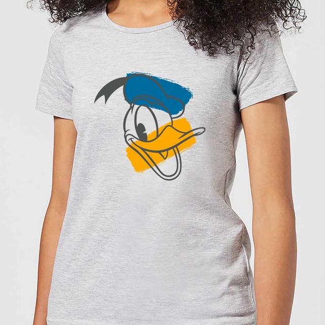 Disney Mickey Mouse Donald Duck Head Women's T-Shirt - Grey - S on Productcaster.