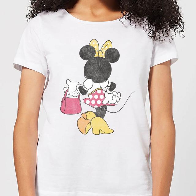 Disney Mickey Mouse Minnie Mouse Back Pose Frauen T-Shirt - Weiß - S on Productcaster.