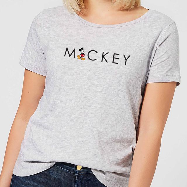 Disney Mickey Mouse Kick Letter Women's T-Shirt - Grey - 3XL on Productcaster.