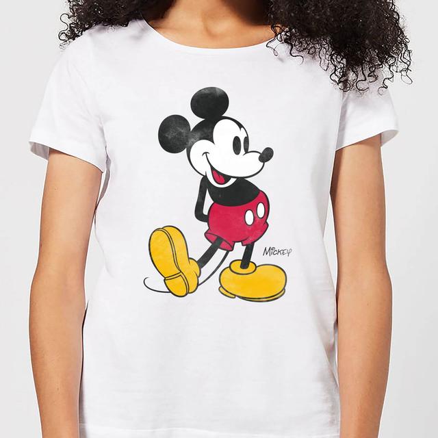 Disney Mickey Mouse Classic Kick Women's T-Shirt - White - XXL on Productcaster.