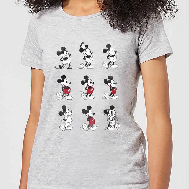 Camiseta Disney Mickey Mouse Evolución 9 Poses - Mujer - Gris - XL on Productcaster.