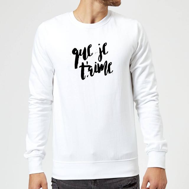 Que Je T’aime Pullover - Weiß - M - Weiß on Productcaster.